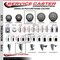 Service Caster 4'' Gray Poly Swivel 1-1/4'' Expanding Stem Caster Set 2 Total Lock Brakes, 4PK SCC-EXTTL20S414-PPUB-2-S-2-114 - alternate 4
